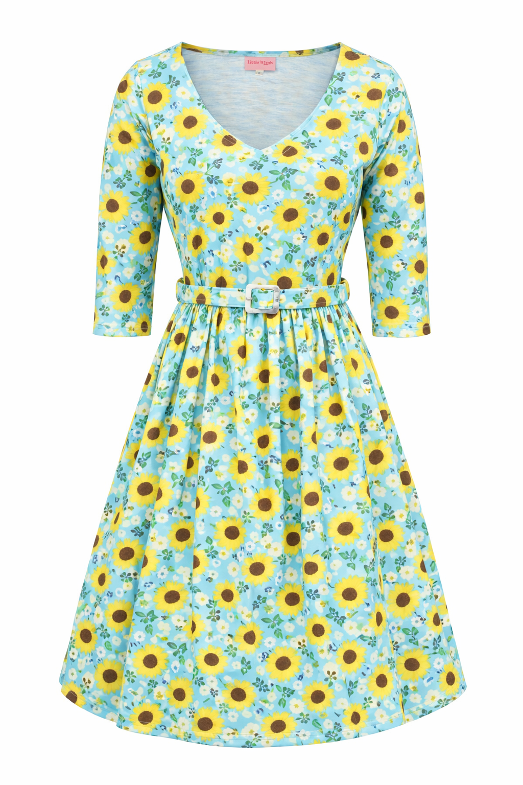 Olivia Sunflower Light Blue Dress – Little Wings Factory