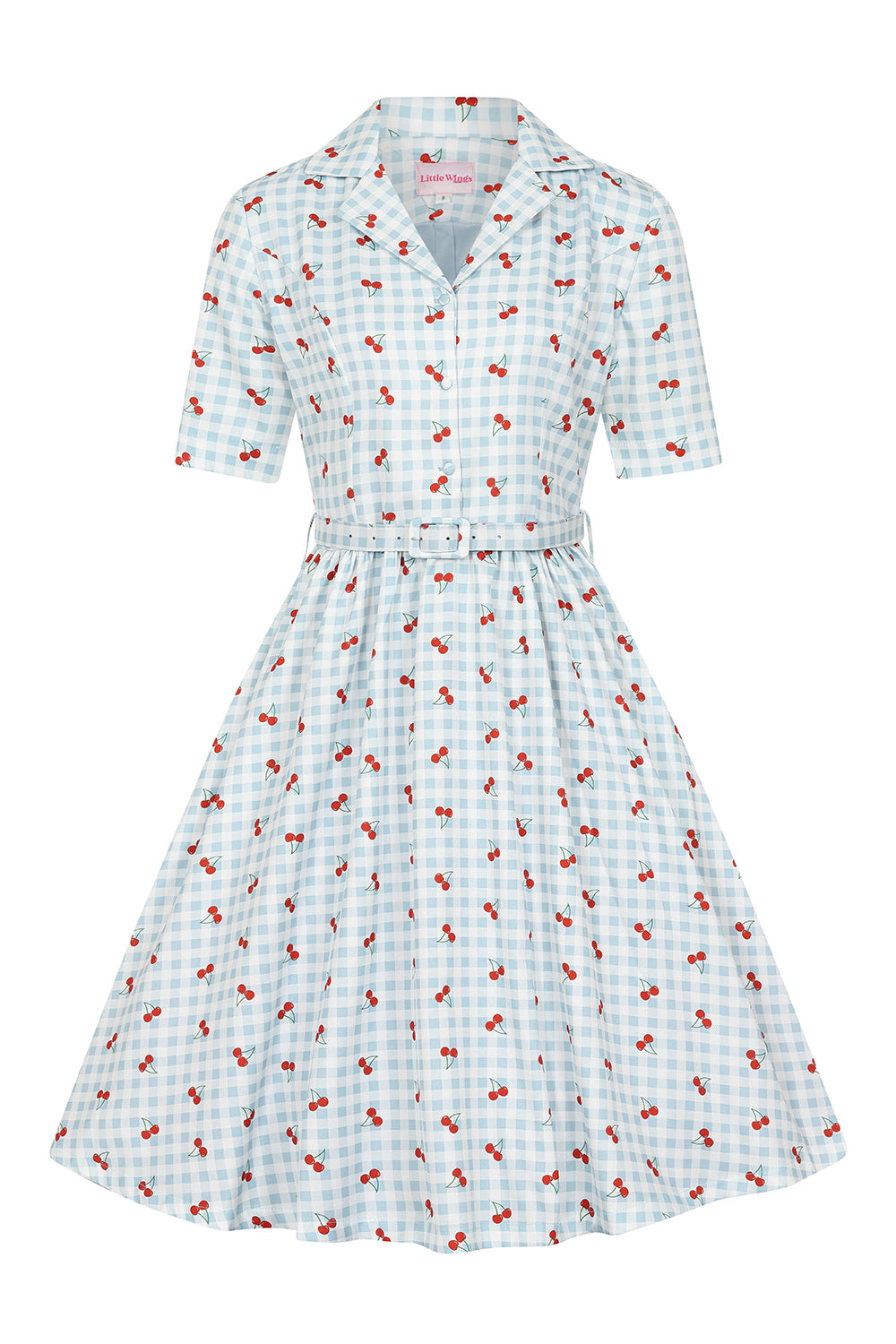 Dina Cherry Gingham Dress Little Wings Factory Dina Cherry Gingham Dress Little Wings Factory