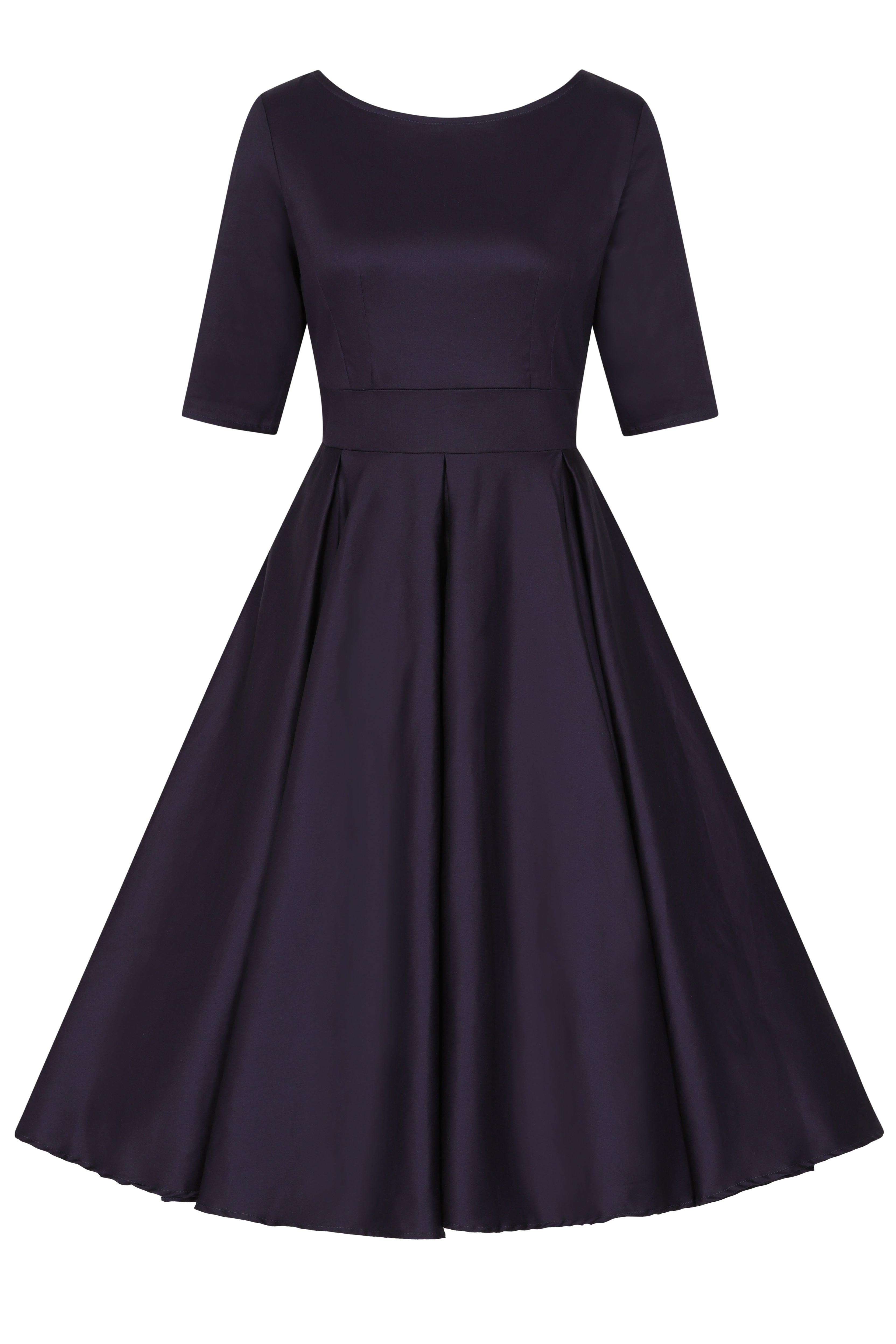 Liana Navy Flare Dress Little Wings Factory