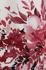 Liana Floral Burgundy & White Dress