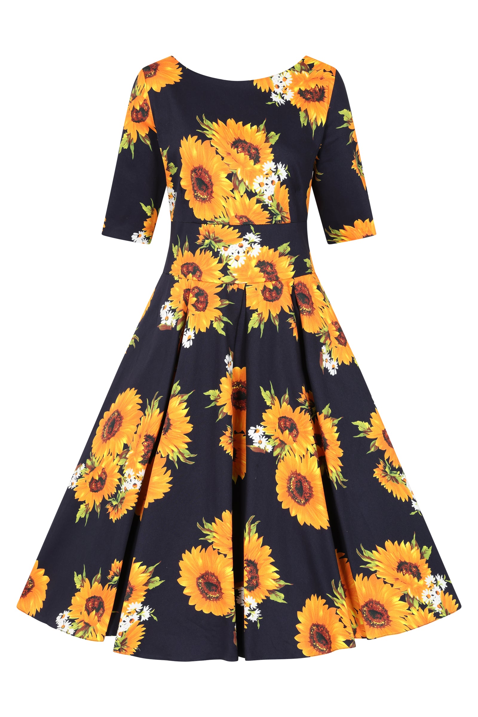 Liana Navy Sunflower Dress Little Wings Factory Liana Navy Sunflower Dress Little Wings Factory