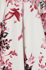 Liana Floral Burgundy & White Dress