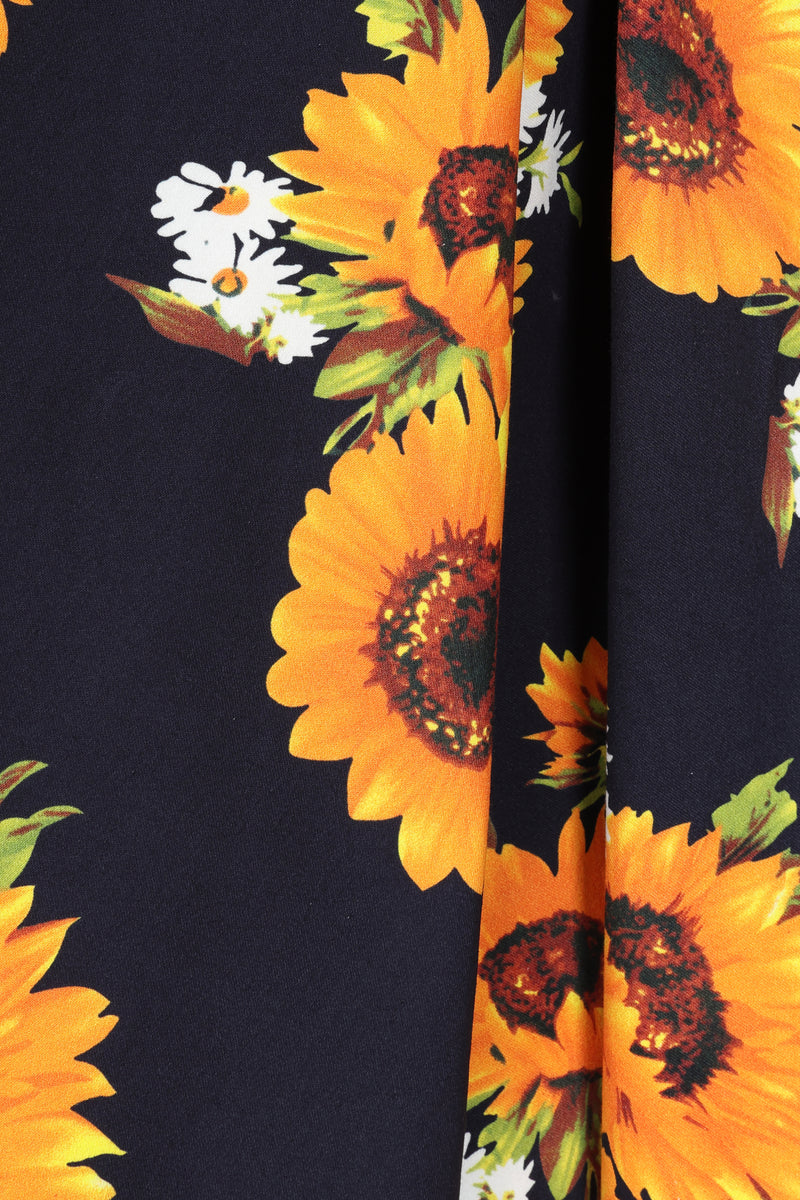 Liana Navy Sunflower Dress – Little Wings Factory