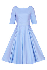 Liana Pale Blue Flare Dress
