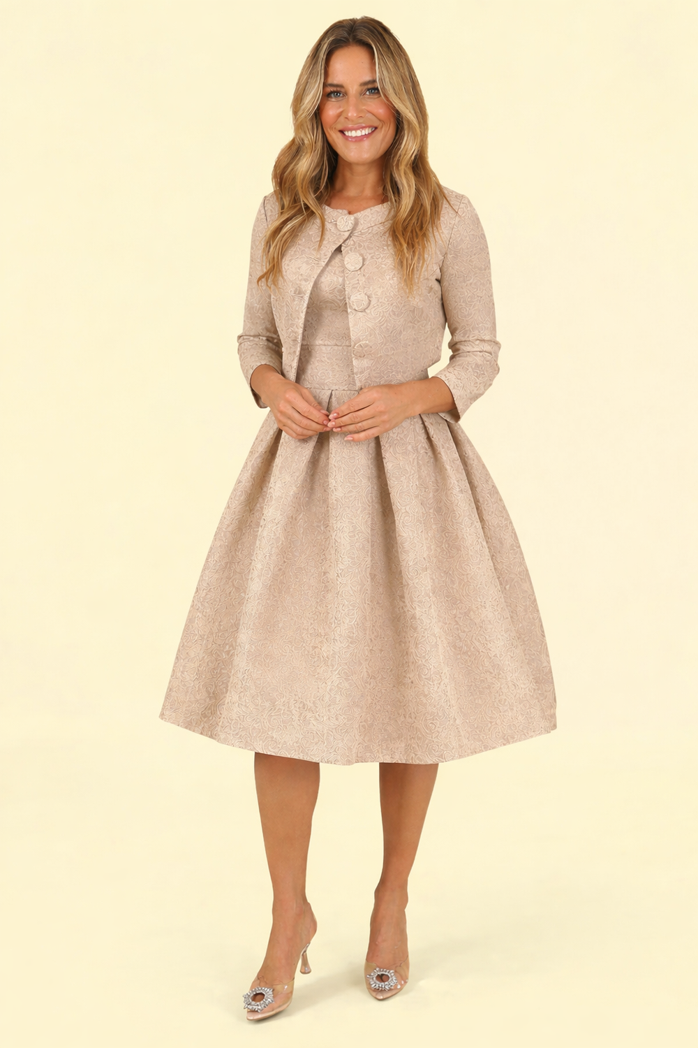 champagne swing dress Sweetheart Tea Length Swing Dress Champagne Silk Dupion - Made by Dig for  Victory