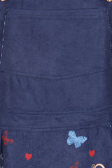 Alice Navy Print Dungaree Dress