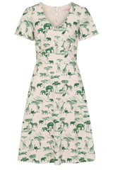 Betty Safari Toile Print Dress