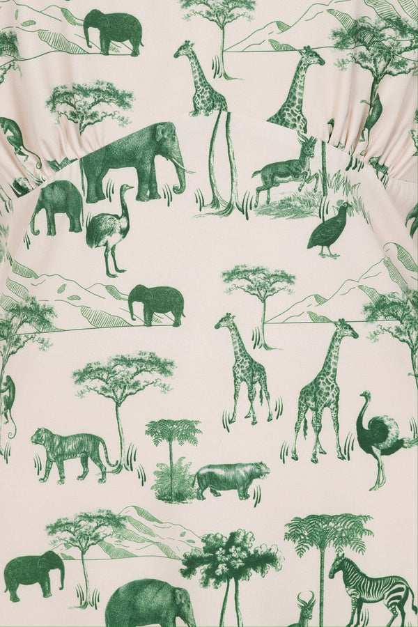 Betty Safari Toile Print Dress