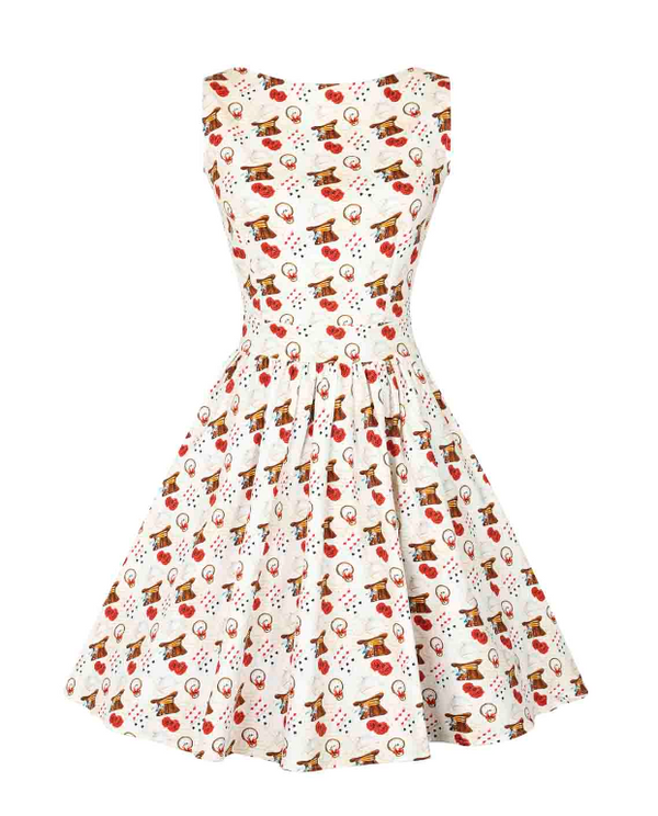 Wonderland Print Tea Dress