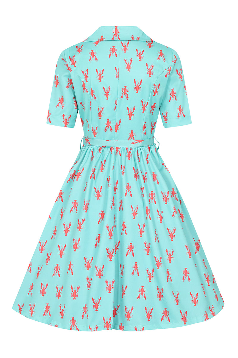 Dina Turquoise Lobster Dress