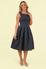 'Marianne' Navy Swing Dress and Jacket Twin Set