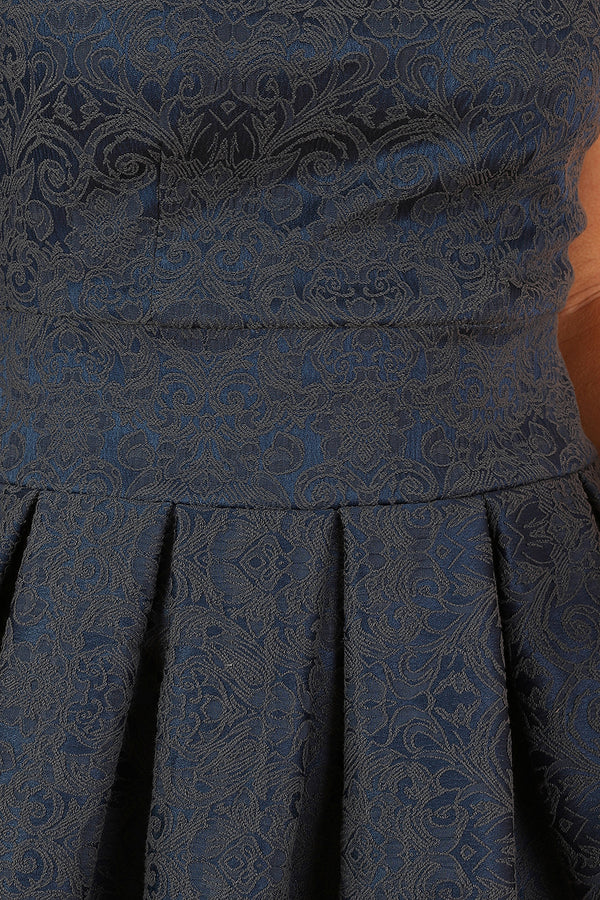 'Marianne' Navy Swing Dress and Jacket Twin Set