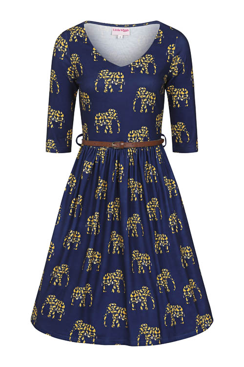 Ava Elephant Print Dress