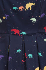 Piper Rainbow Elephants Dress