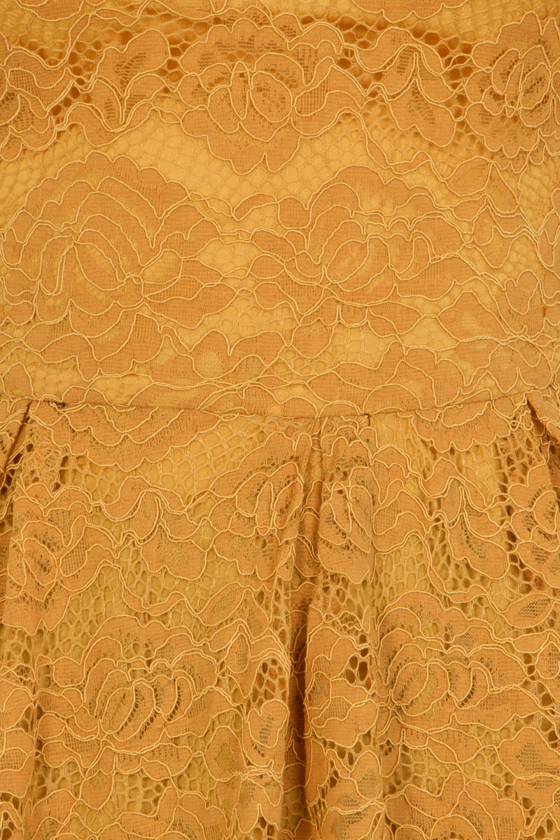 Mara Mustard Lace Dress