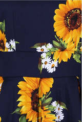 Liana Navy Sunflower Dress