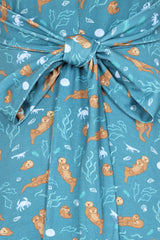 Sofia Teal Otters Dress