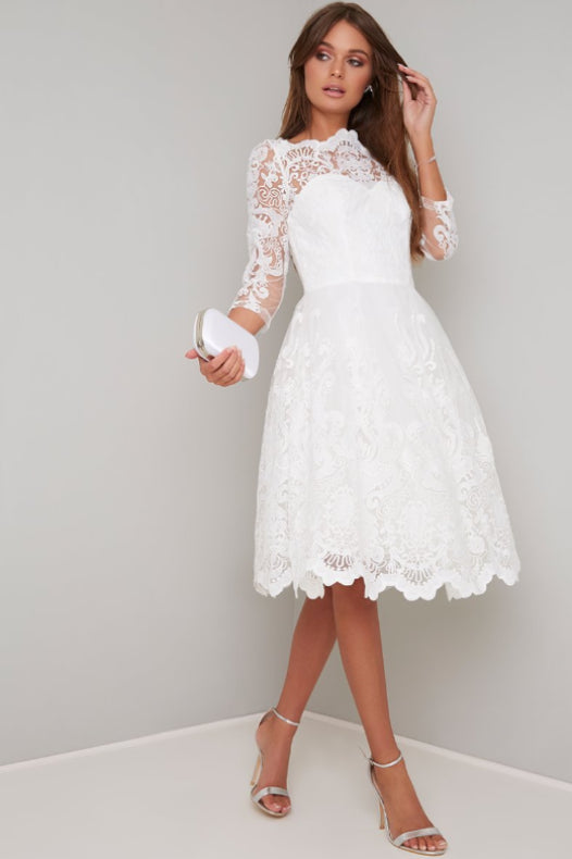 Flora White Lace Dress