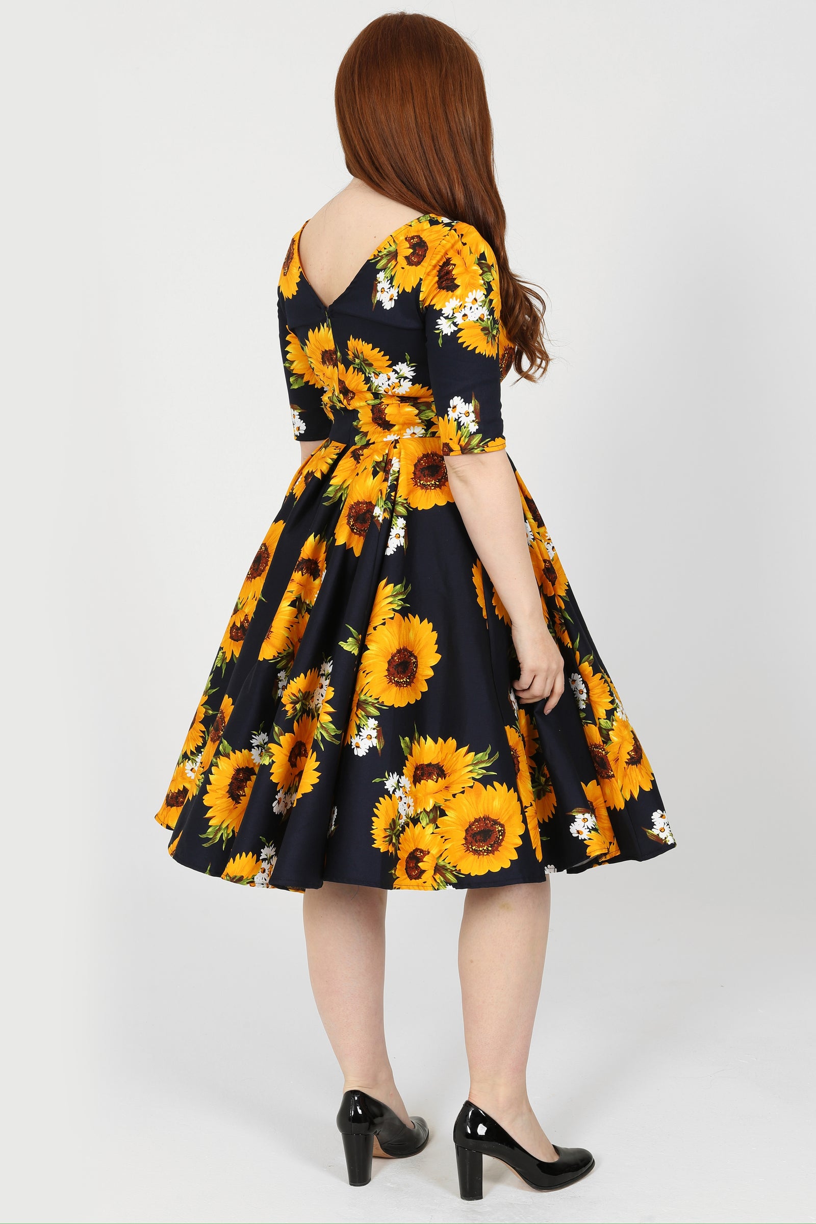 Liana Navy Sunflower Dress – Little Wings Factory