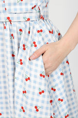Dina Cherry Gingham Dress