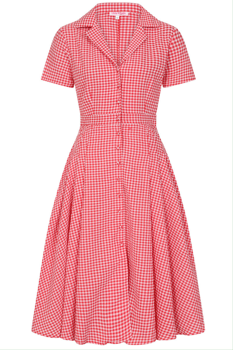 Mara Red and Pink Gingham Dress
