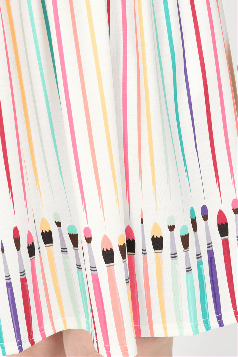 Paintbrush Stripes Dress